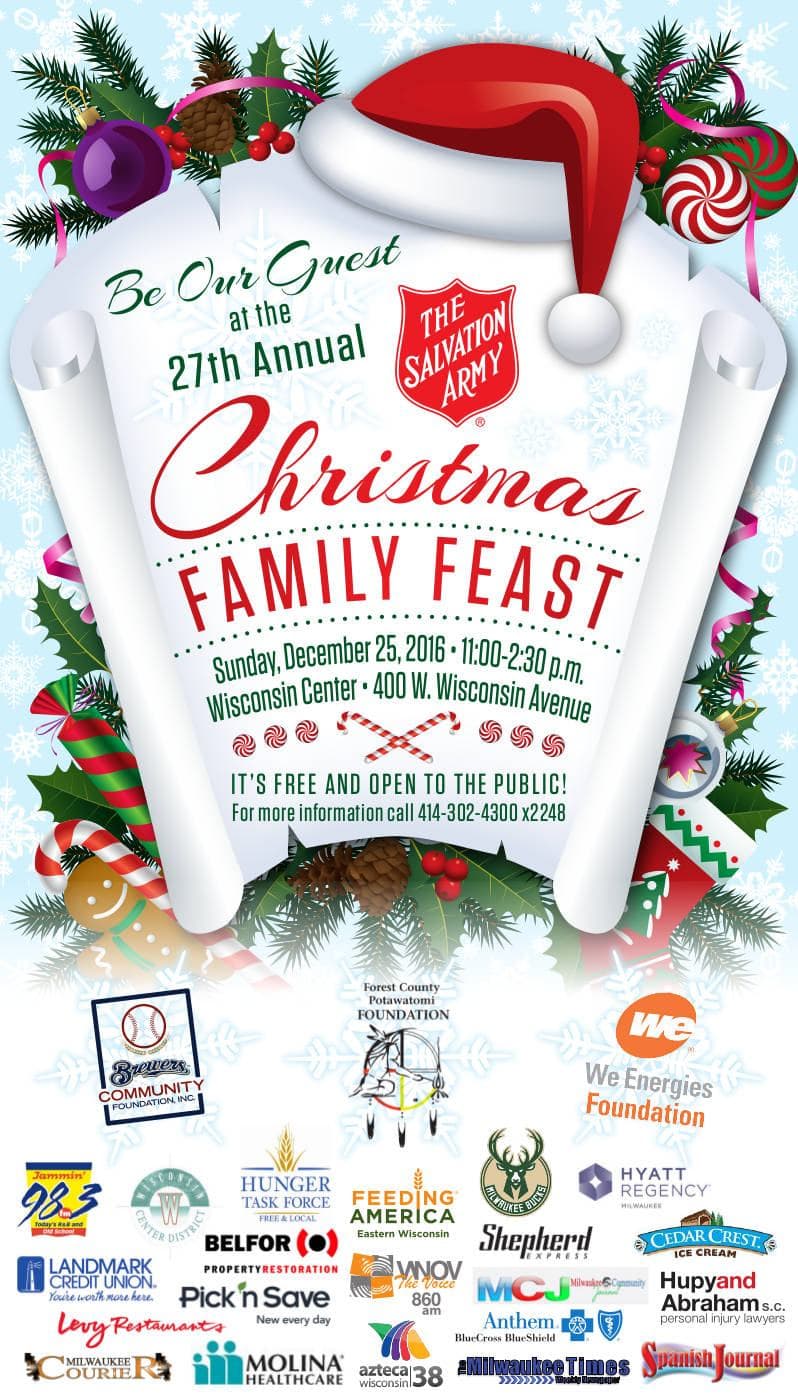 Be Our Guest At The 27th Annual Christmas Family Feast On Dec 25