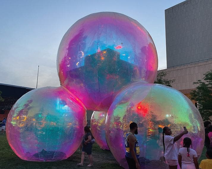 Art installation “Evanescent” in Downtown Milwaukee
