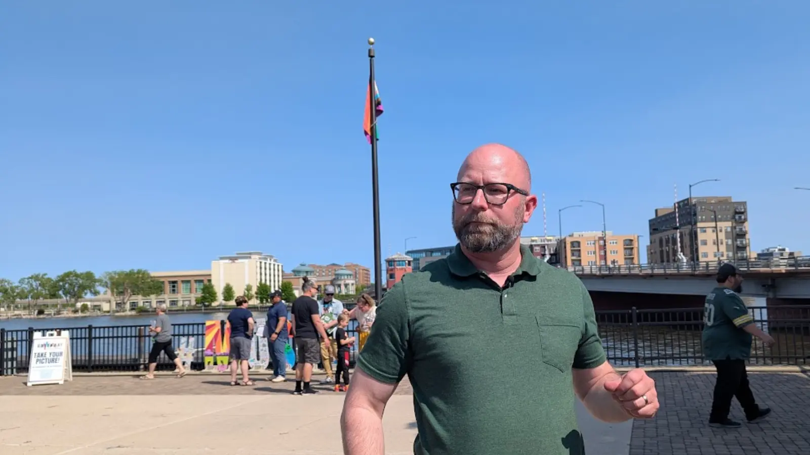 Green Bay raises the Pride Flag over Leicht Park