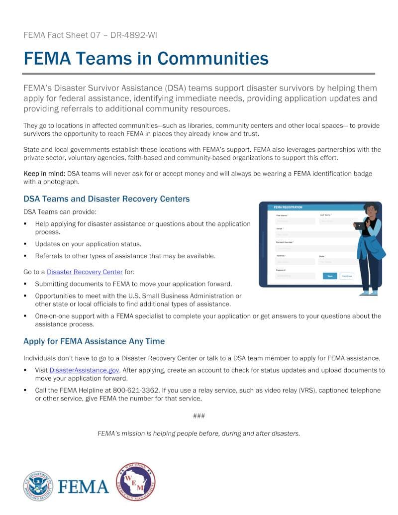 Milwaukee County Executive David Crowley Announces Deployment of FEMA Disaster Survivor Assistance Teams