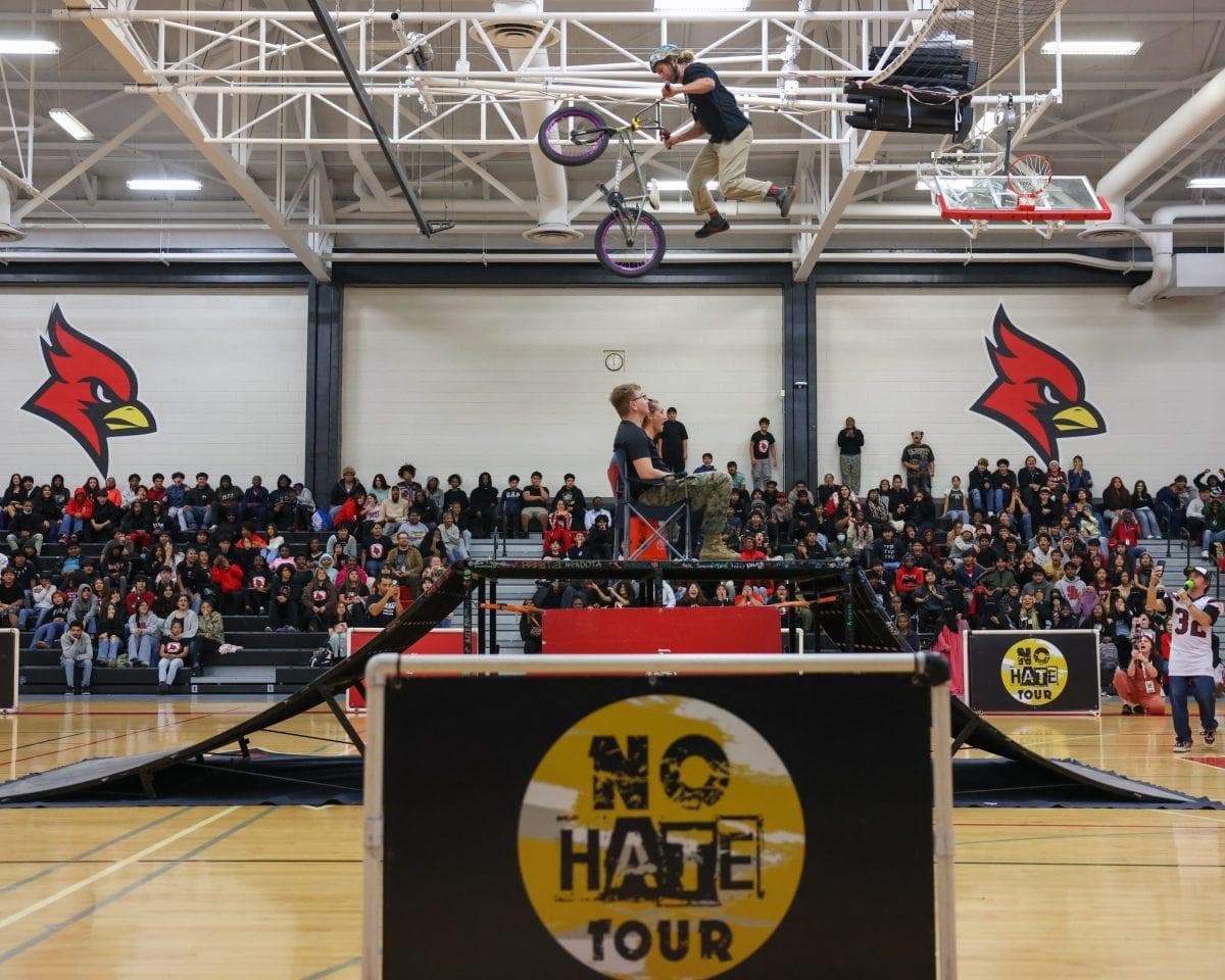 ‘You are enough’: BMX riders roll into South Division with mental health and anti-bullying message