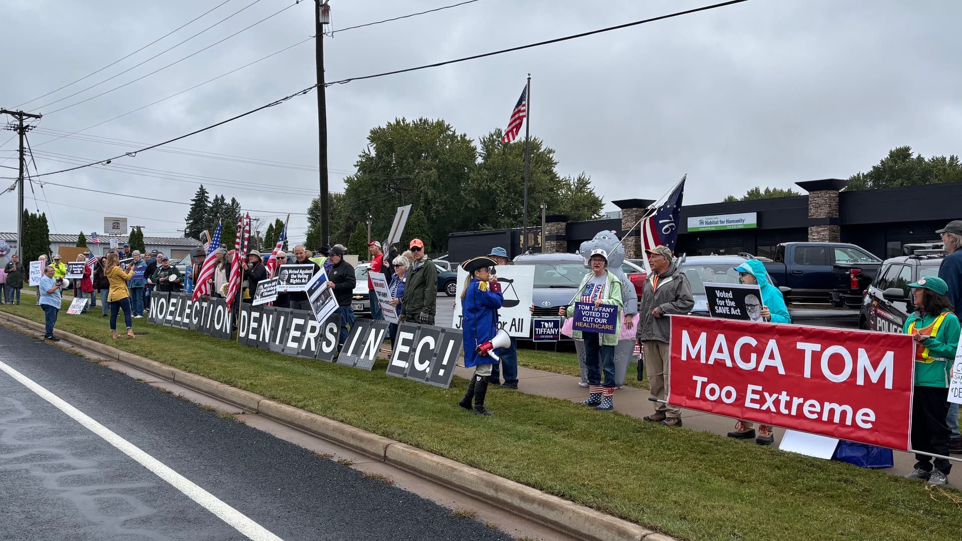 Chippewa Valley Residents Protest Scott Presler Canvas Event