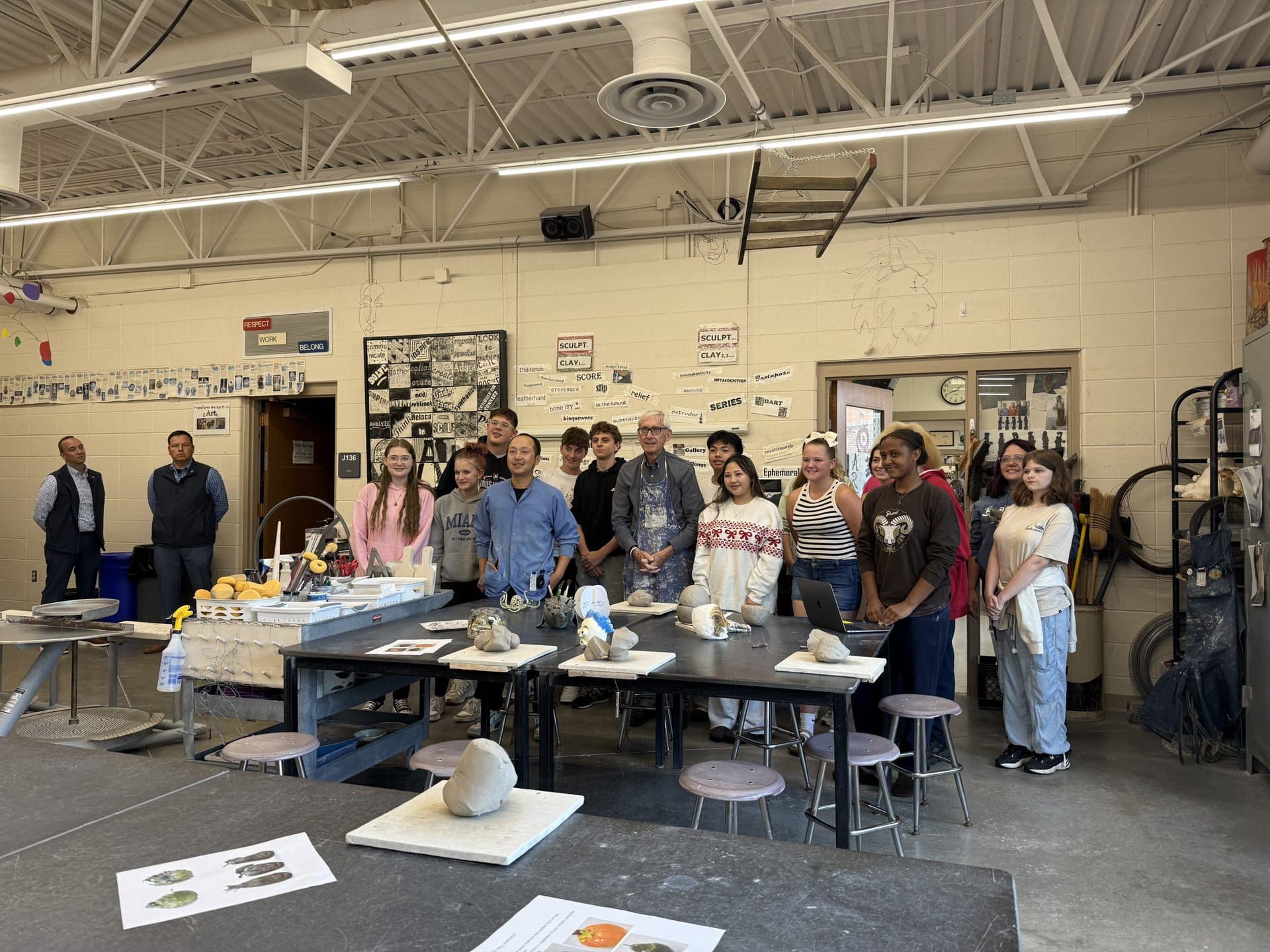 Gov. Evers Visits Wausau East High School