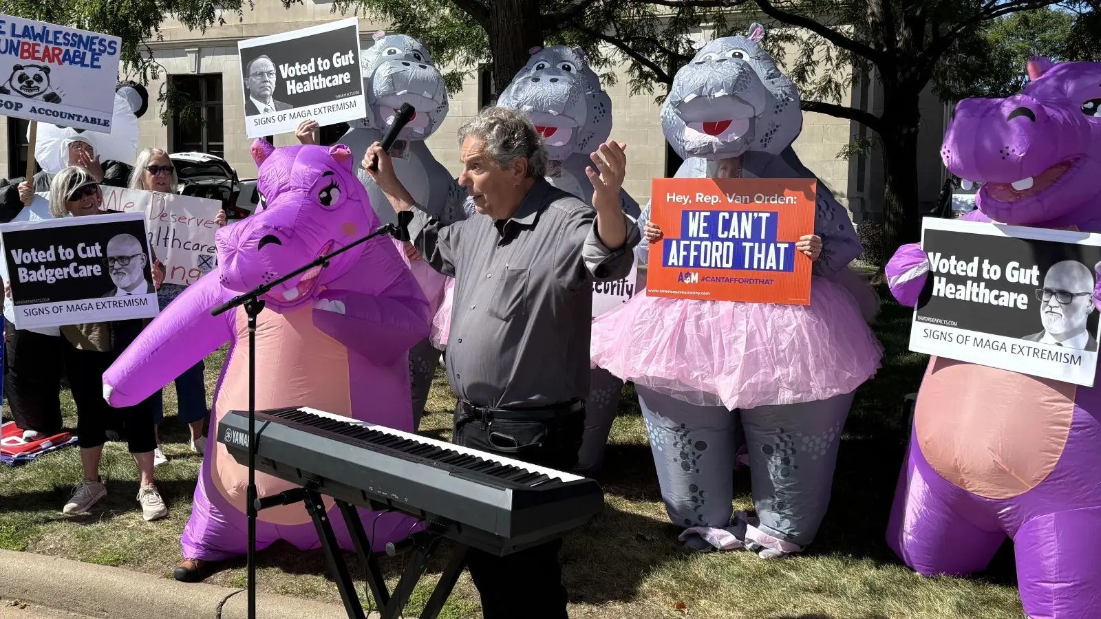 Jon "Bowzer" Bauman Joins Eau Claire Healthcare, Social Security Rally