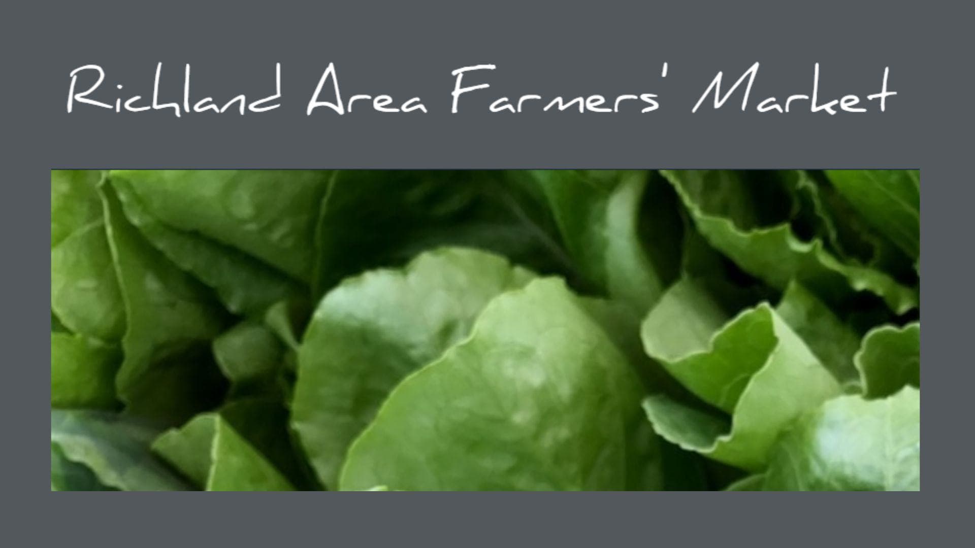 The Richland Area Farmer's Market gets underway Wednesday
