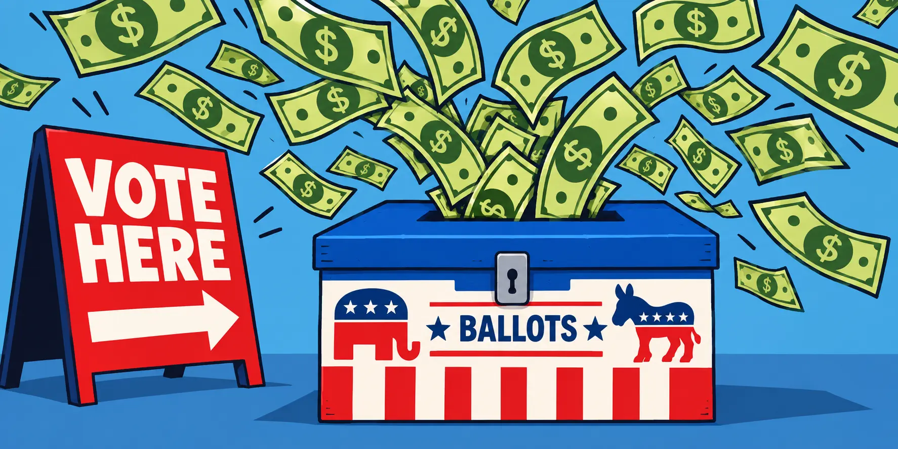 Money-Filled Ballot Box