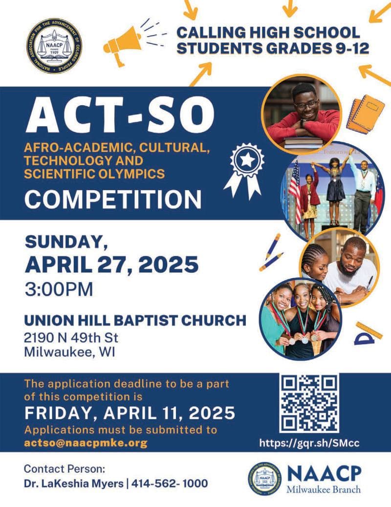 Afro-Academic, Cultural, Technology and Scientific Olympics (ACT-SO) Competition Application Deadline April 11