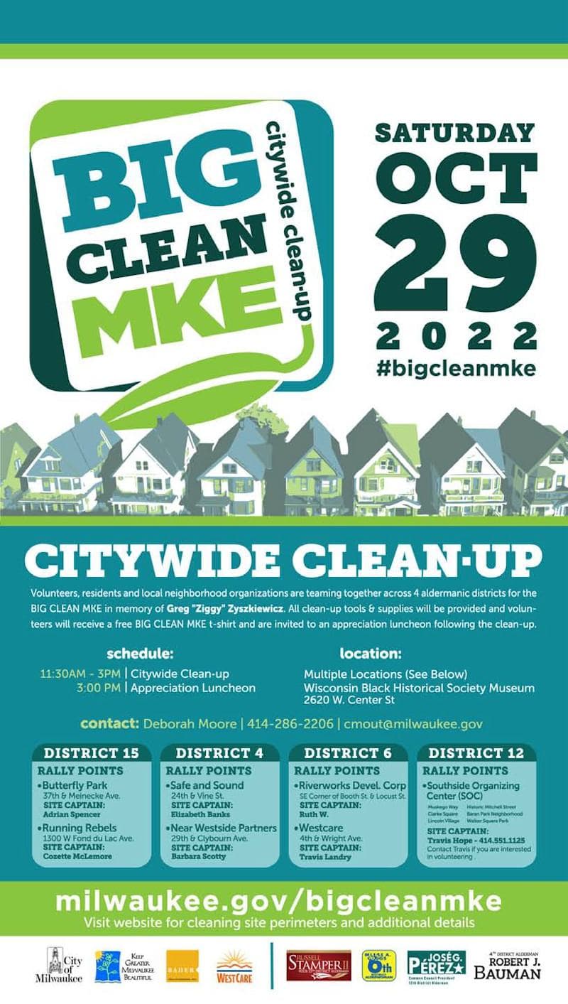 Big Clean MKE Citywide Clean-up on Saturday October 29