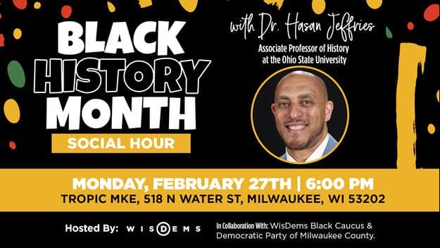 Black History Month Social Hour with Dr. Hasan Jeffries on February 27