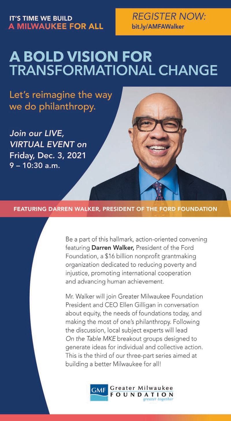 A Bold Vision for Transformational Change – Virtual Event on December 3