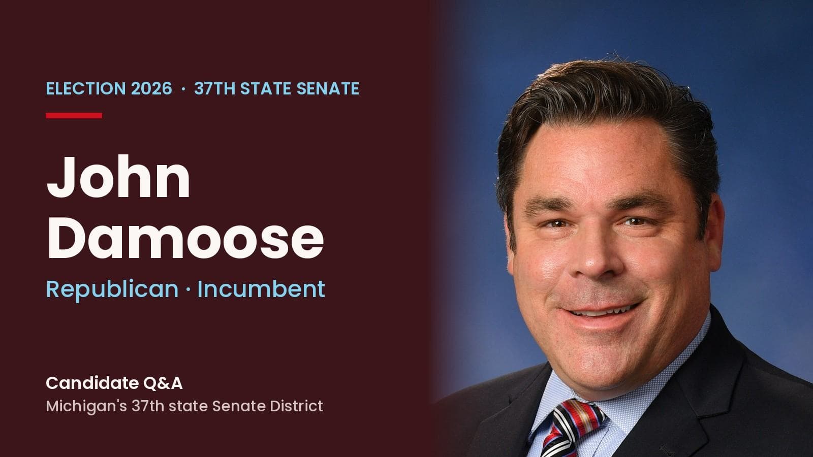 John Damoose seeks reelection to state Senate