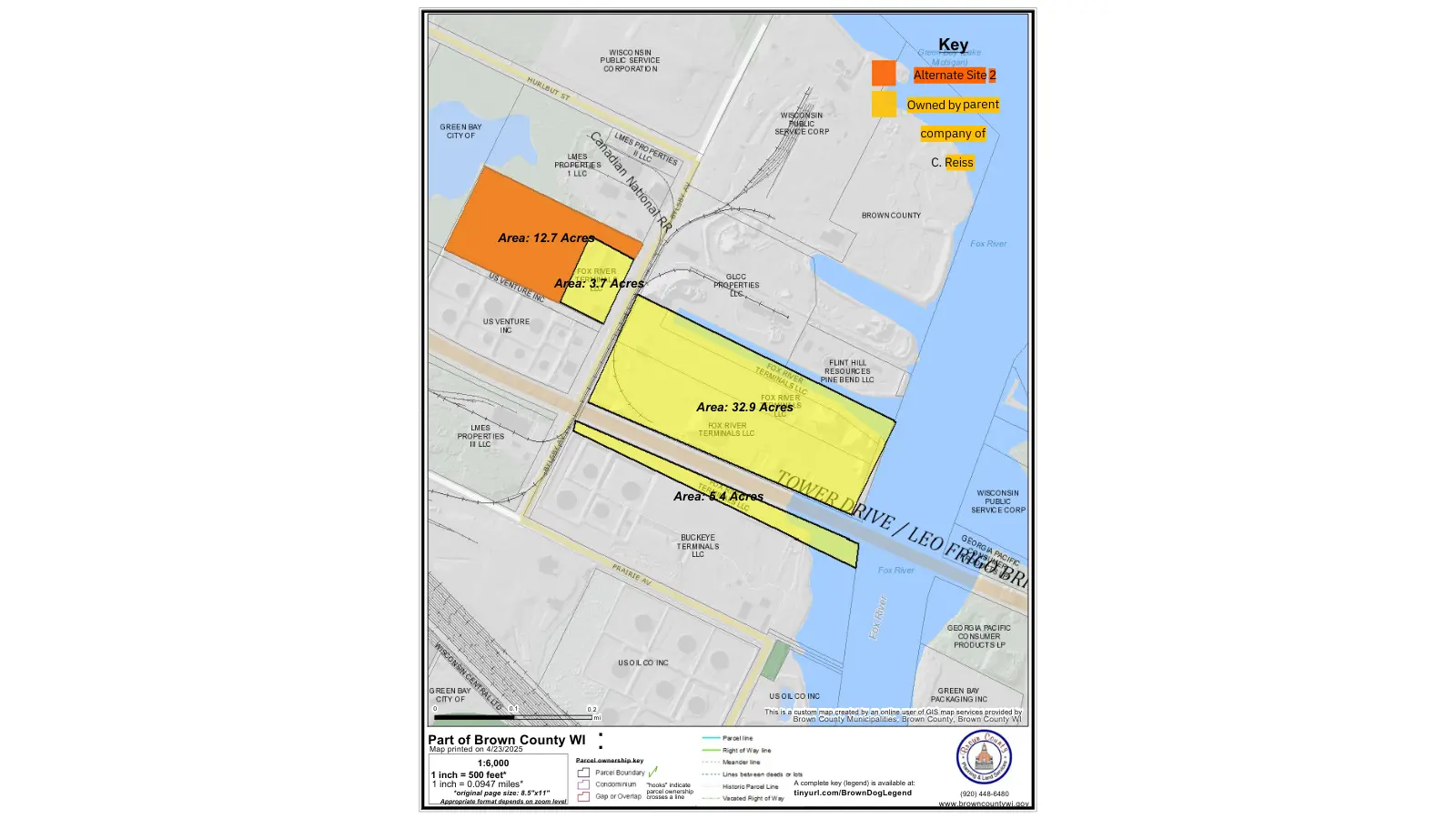 Brown County proposes alternate site for coal piles