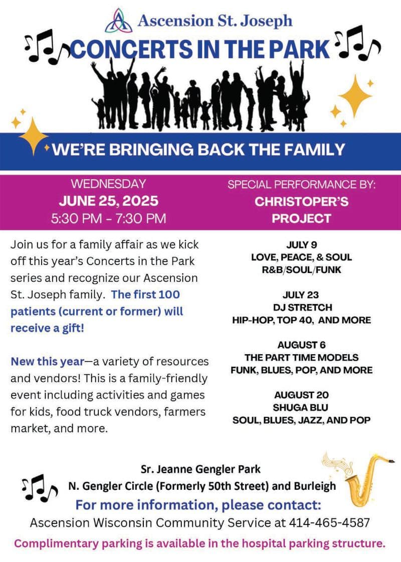 Christopher’s Project Concert on June 25 – Concerts in the Park