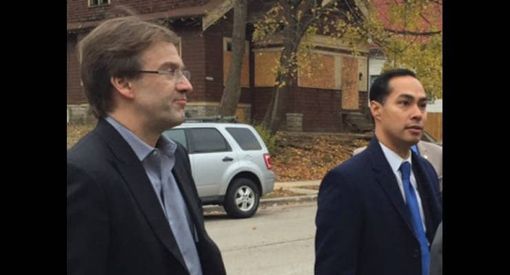 HUD Secretary Julian Castro Tours Deconstruction Site in Sherman Park