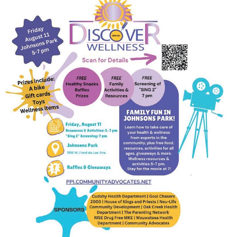 Discover Wellness Resource Fair on Friday August 11 at Johnson’s Park