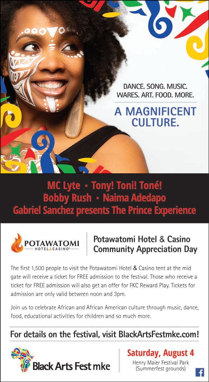 Dance. Song. Music. Wares. Art. Food. More. Black Arts Fest MKE Saturday August 4th