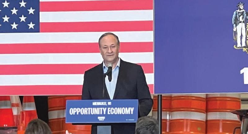Second Gentleman Doug Emhoff Advocates for Kamala Harris’s Economic Vision at Milwaukee Event