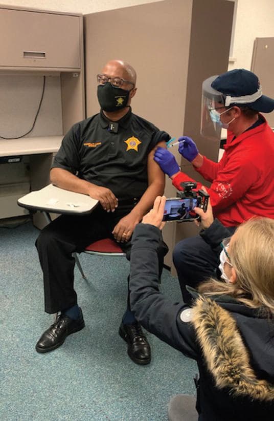 Milwaukee County Sheriff Earnell R. Lucas Received the COVID-19 Vaccine