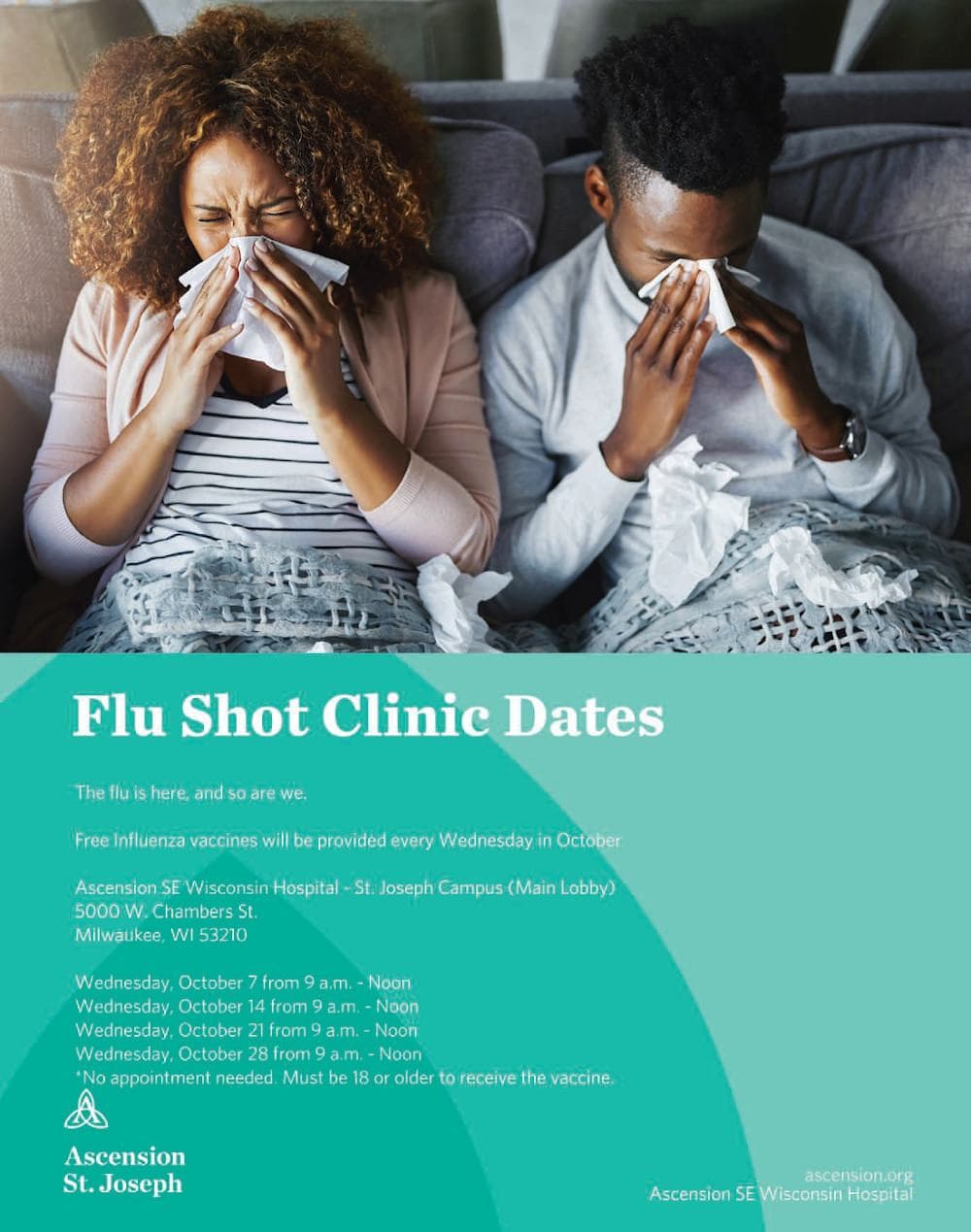 Upcoming Flu Shot Clinic Dates at Ascension St. Joseph