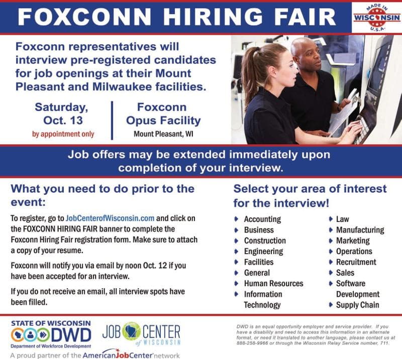 Listen Now: Foxconn Hiring Fair Interview with DWD Chytania Brown