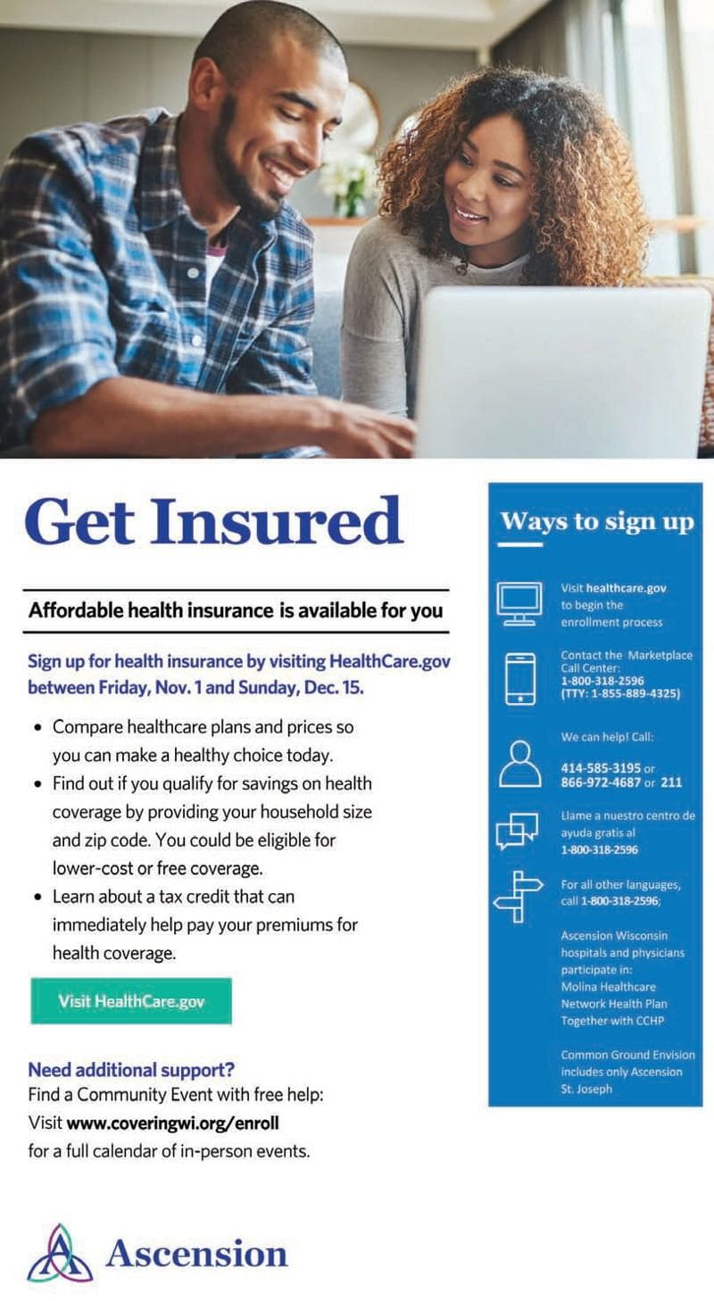 Sign Up for Health Insurance by Visiting HealthCare.gov by December 15