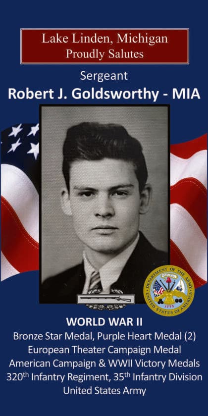 U.S. Army Sgt. Robert James Goldsworthy, 22, Lake Linden