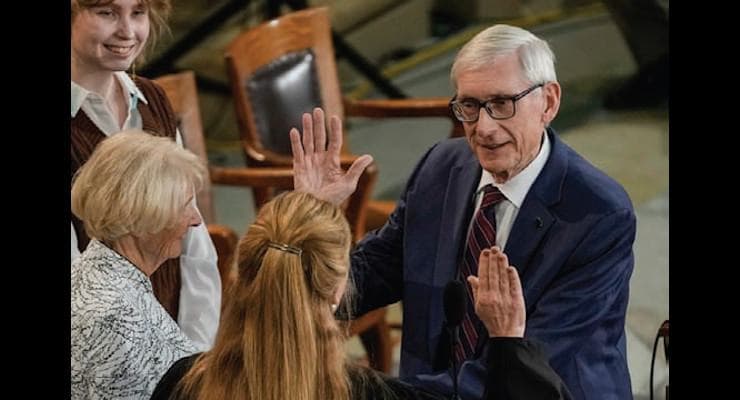 Gov. Tony Evers Takes Oath of Office for Second Term