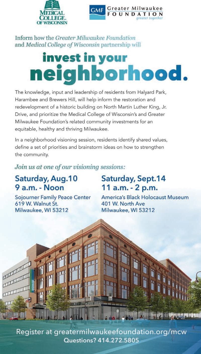 Invest In Your Neighborhood – Join a Visioning Session on Sept 14 and Oct 11