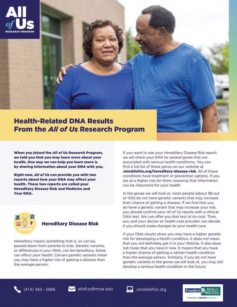 Health-Related DNA Results from the All of Us Research Program