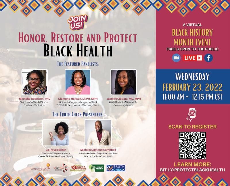 Honor, Restore and Protect Black Health – Free Virtual Event on February 23 at 11am CST