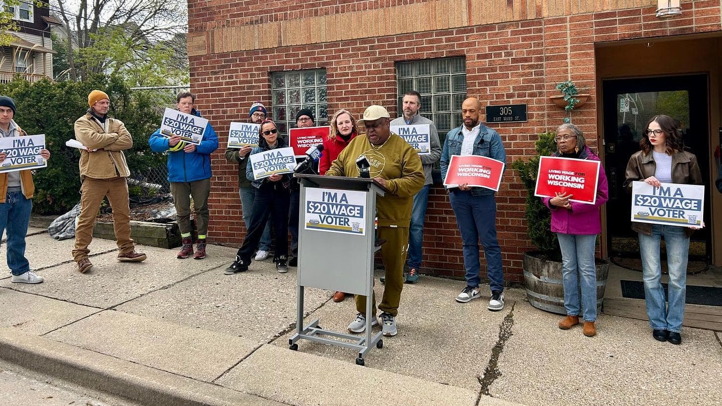 Gubernatorial candidates discuss raising the minimum wage at May Day event in Milwaukee