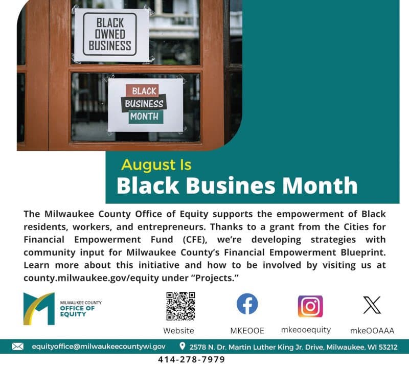 August is Black Business Month – Milwaukee County Office of Equity