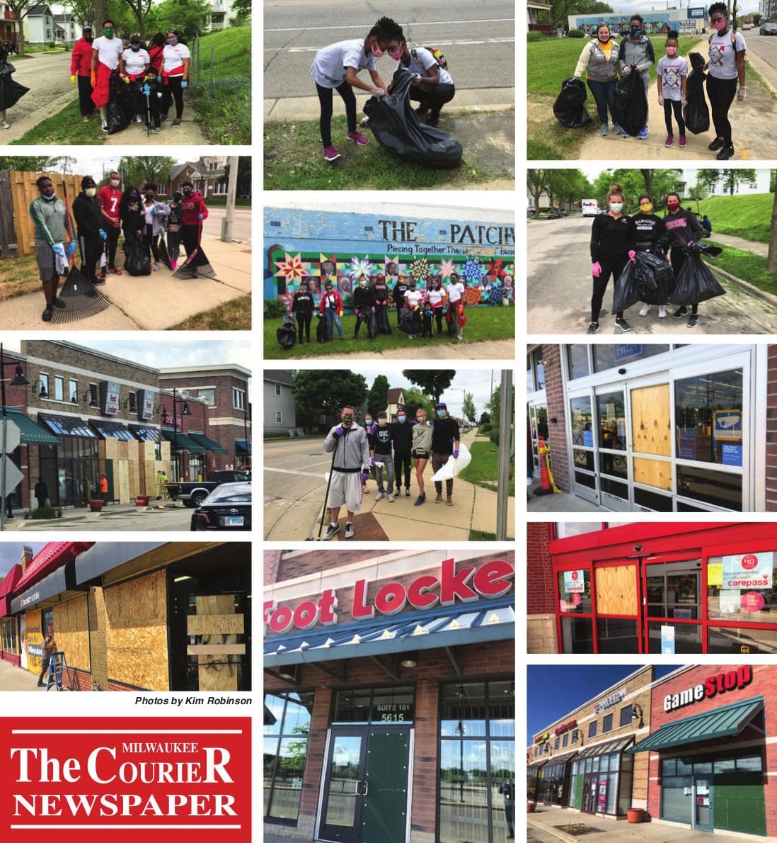 Milwaukee Protest Clean-Up and Boarded Up Businesses