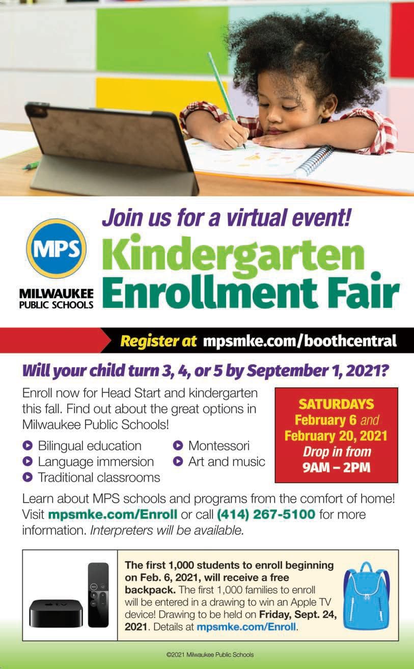 MPS Kindergarten Enrollment Fair on February 6 and February 20