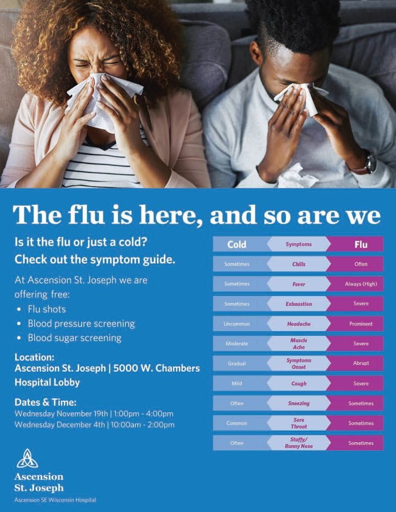 Get Your Free Flu Shot at Ascension St. Joseph on December 4