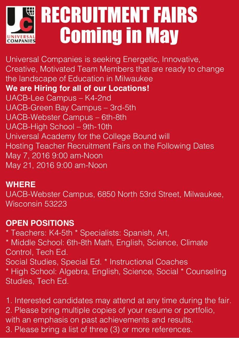 Teacher Recruitment Fairs
