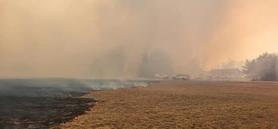 Wildfire burns over 100 acres in Juneau County Wednesday