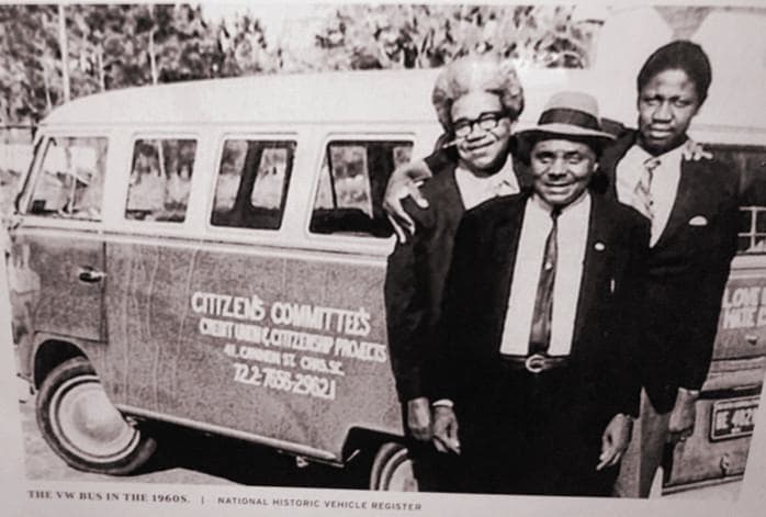 Volkswagen Microbus with Civil Rights Background Head to Washington