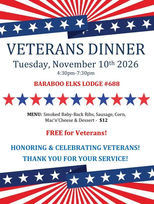 Veterans Dinner at the Baraboo Elks Lodge
