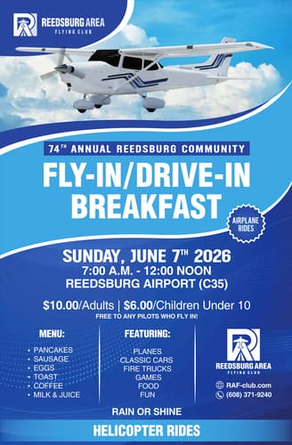 Reedsburg's Fly-In/Drive-in Breakfast