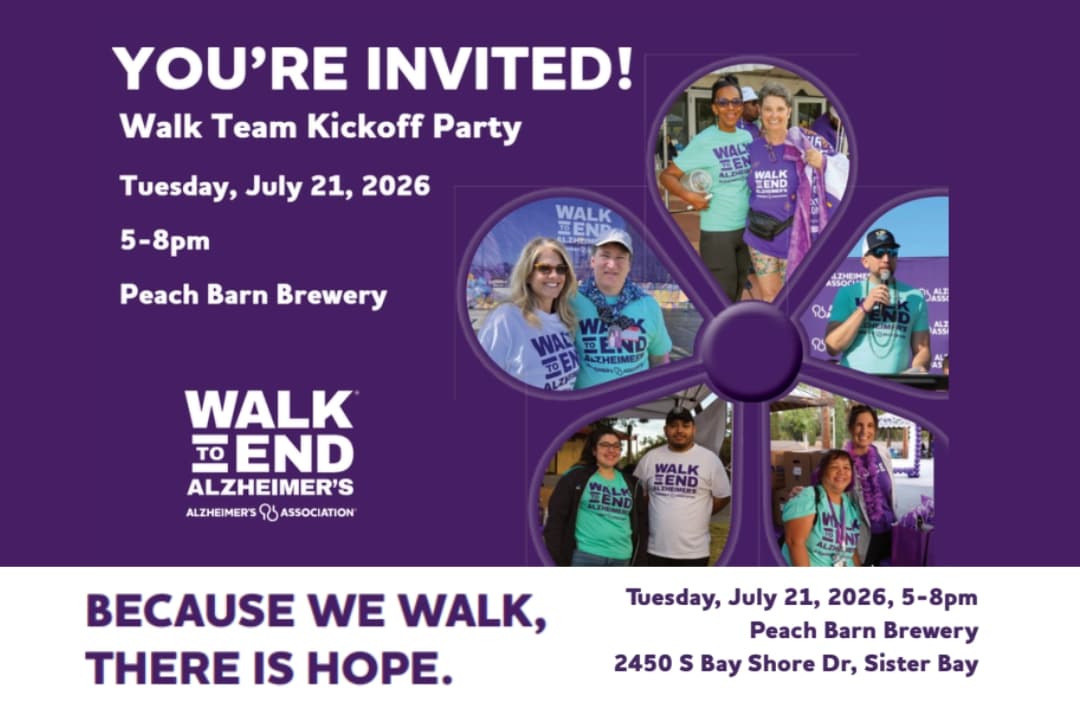 Walk to End Alzheimer's Door County Team Kickoff-Sister Bay