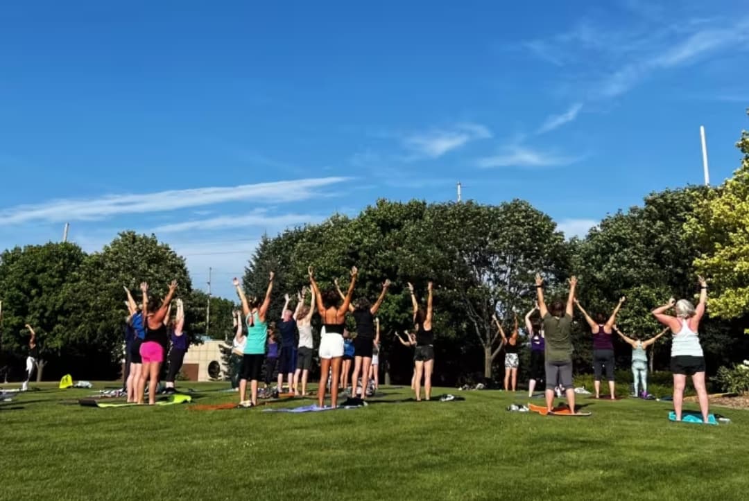 Free Yoga at the Leach Amphitheater