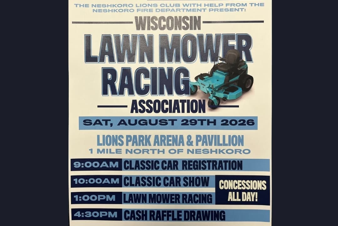 Neshkoro Lawn Mower Race and Car Show Event