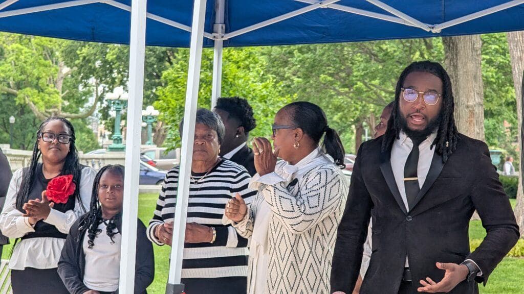 Evers raises Juneteenth flag over Wisconsin Capitol, honors the late Michael Johnson