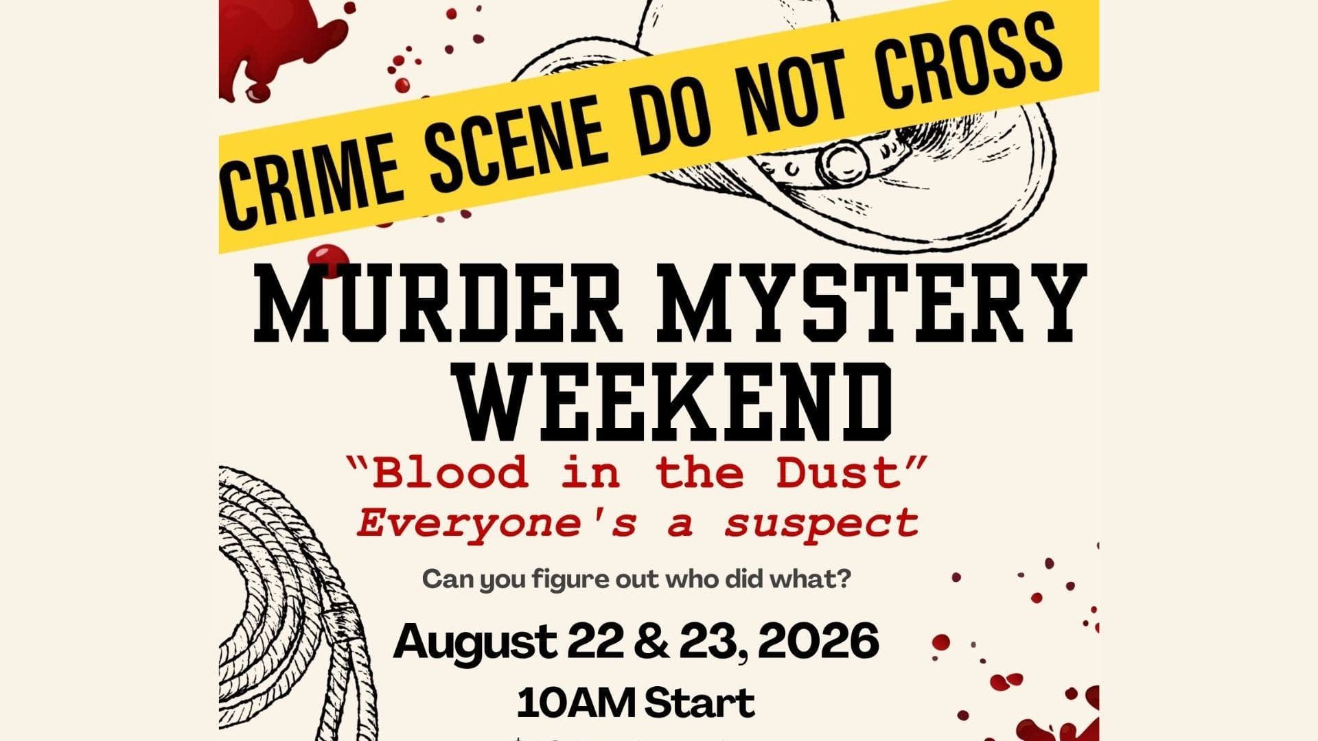 Murder Mystery Weekend to unfold in RC