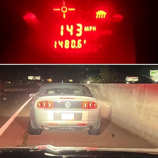 Winnebago County sheriffs pull over Mustang speeding at over 140 MPH