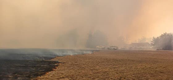 Wildfire burns over 100 acres in Juneau County Wednesday