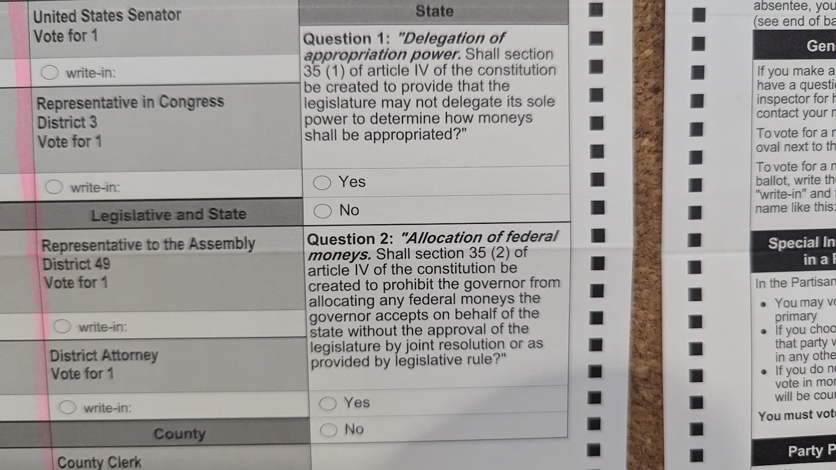 Wisconsin voters reject 2 constitutional amendments in referendum