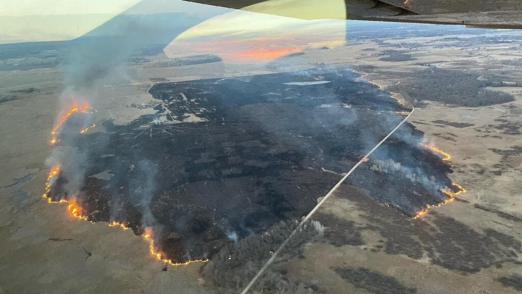 Wildfire Contained in White River Marsh State Wildlife Area