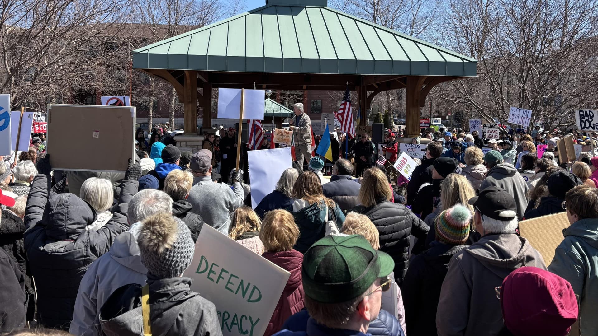 Eau Claire Residents Join in Nationwide “Hands Off” Protests